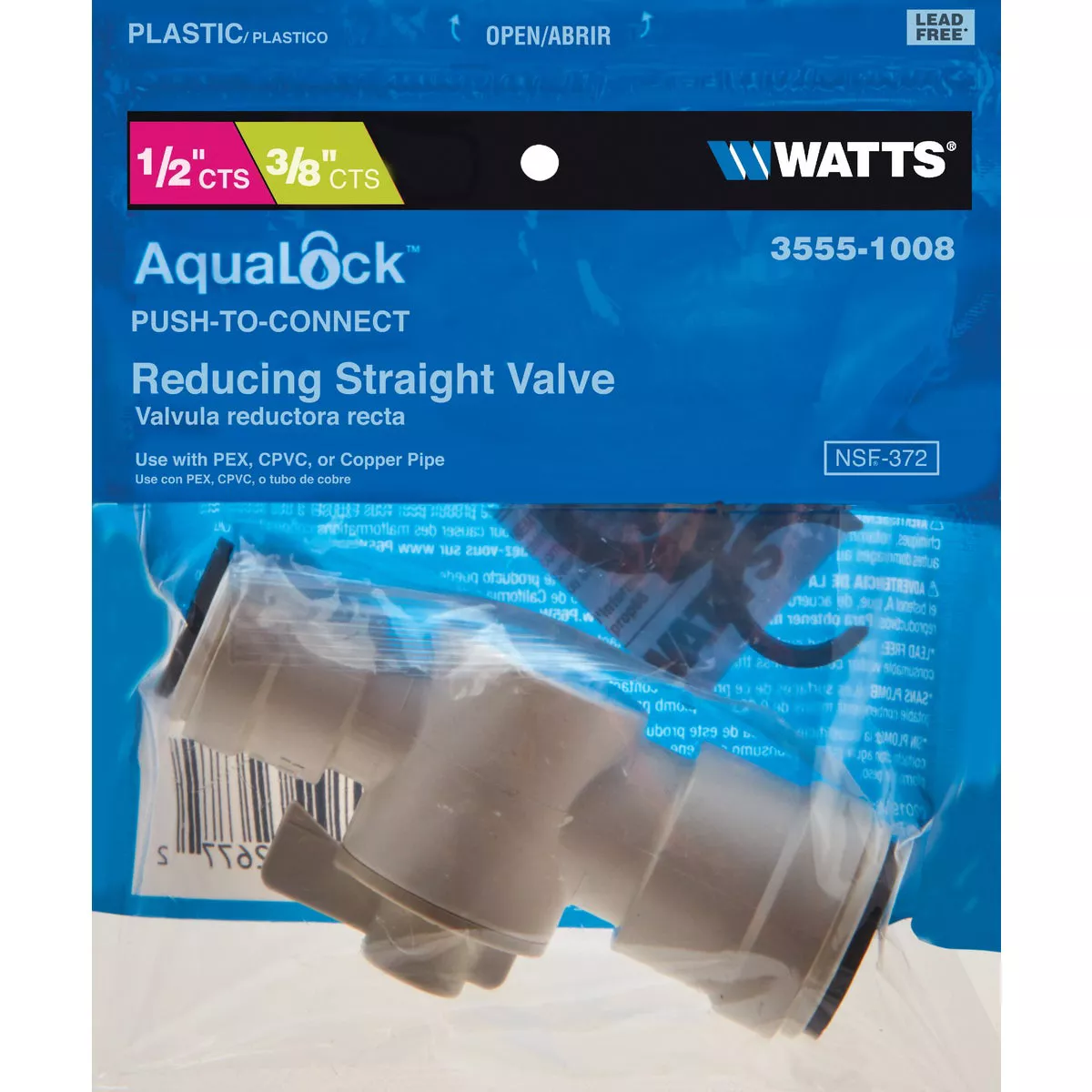 Watts 1/2 In. CTS X 3/8 In. CTS Plastic Stop Valve - photo 2