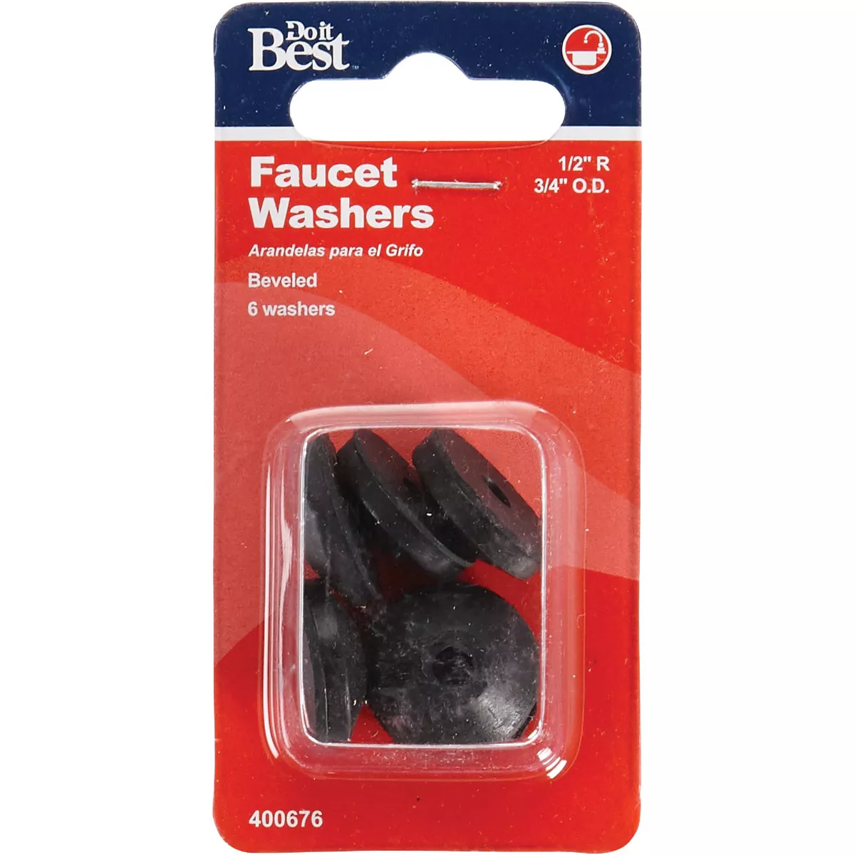 Do it Best 3/4 In. Black Beveled Faucet Washer (6 Ct.) - photo 2