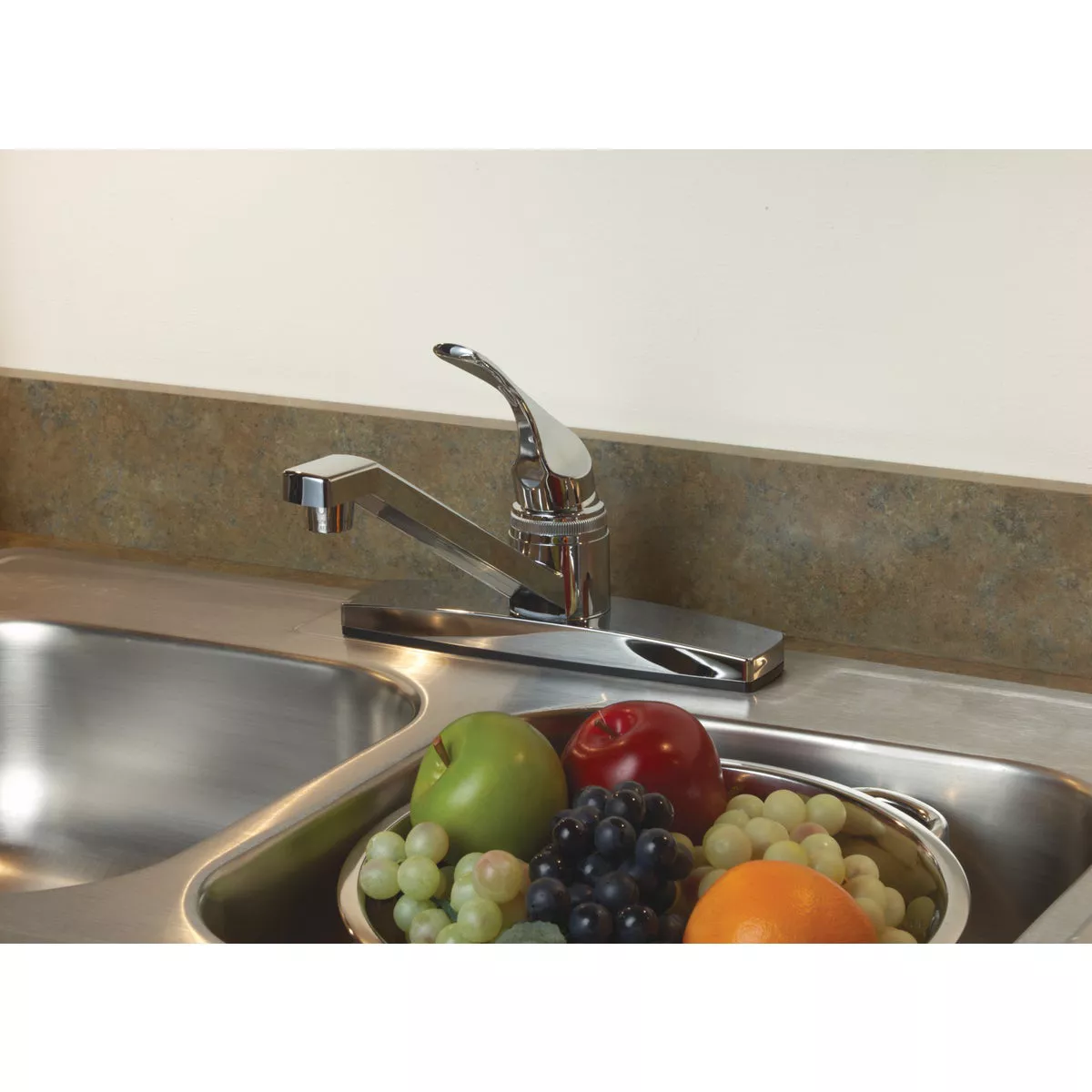Home Impressions 1-Handle Lever Non-Metallic Kitchen Faucet, Chrome - photo 2
