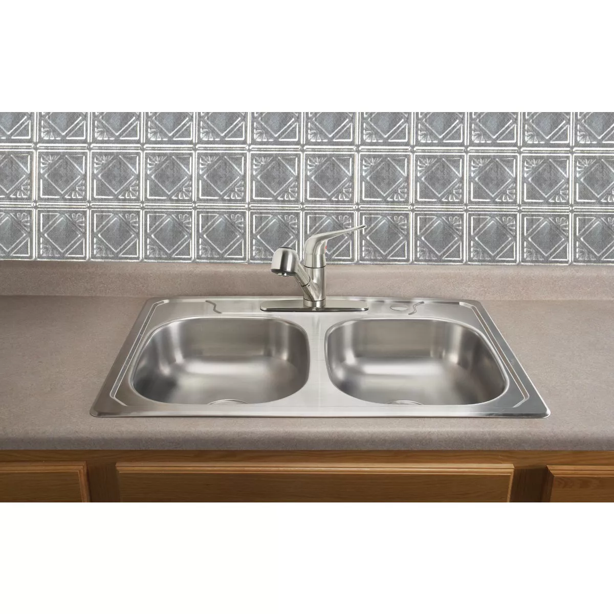 Home Impressions Single Handle Lever Pull-Out Kitchen Faucet, Brushed Nickel - photo 4