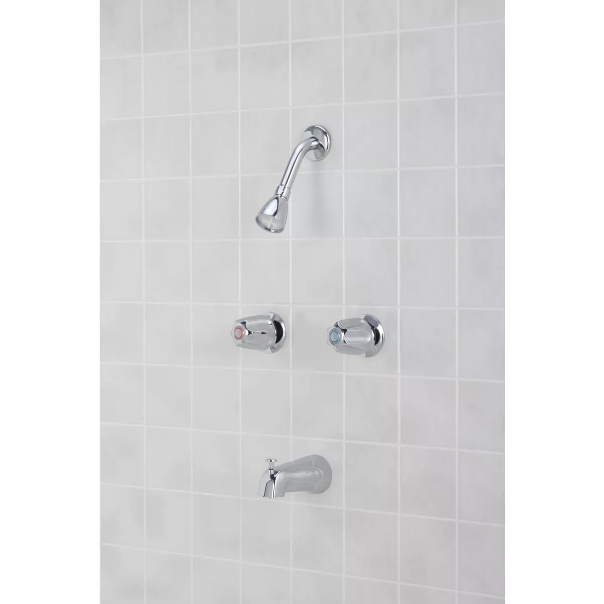 Home Impressions Chrome 2-Handle Metal Knob Tub & Shower Faucet - photo 2