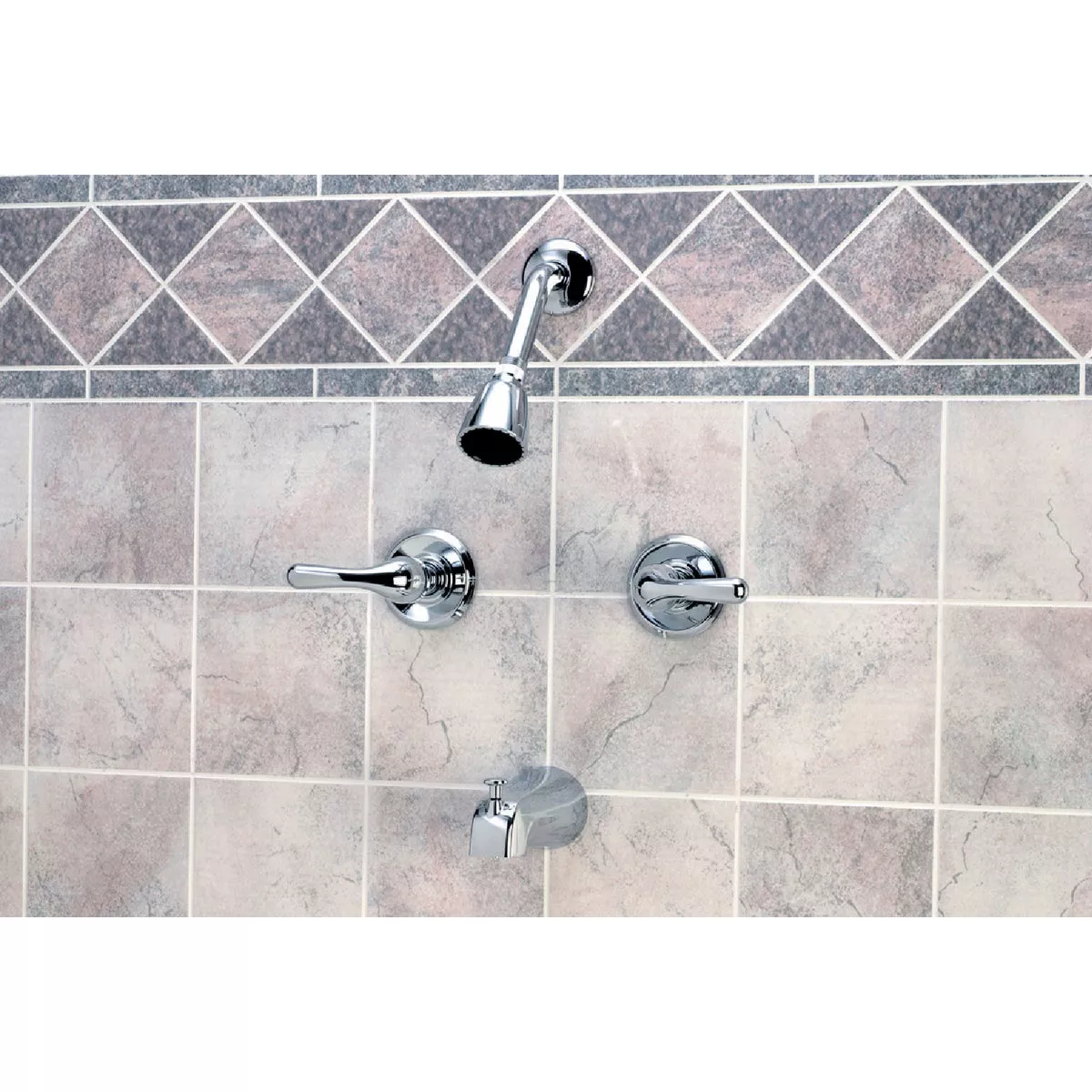 Home Impressions Chrome 2-Handle Metal Lever Tub & Shower Faucet - photo 2