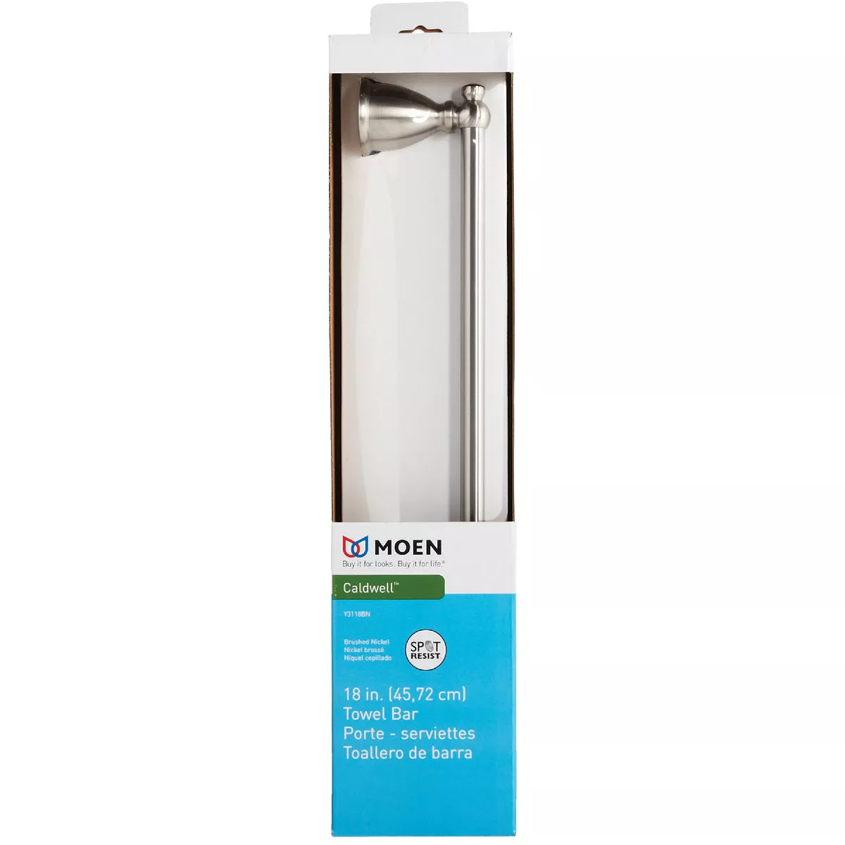 Moen Caldwell 18 In. Towel Bar, Brushed Nickel - photo 2