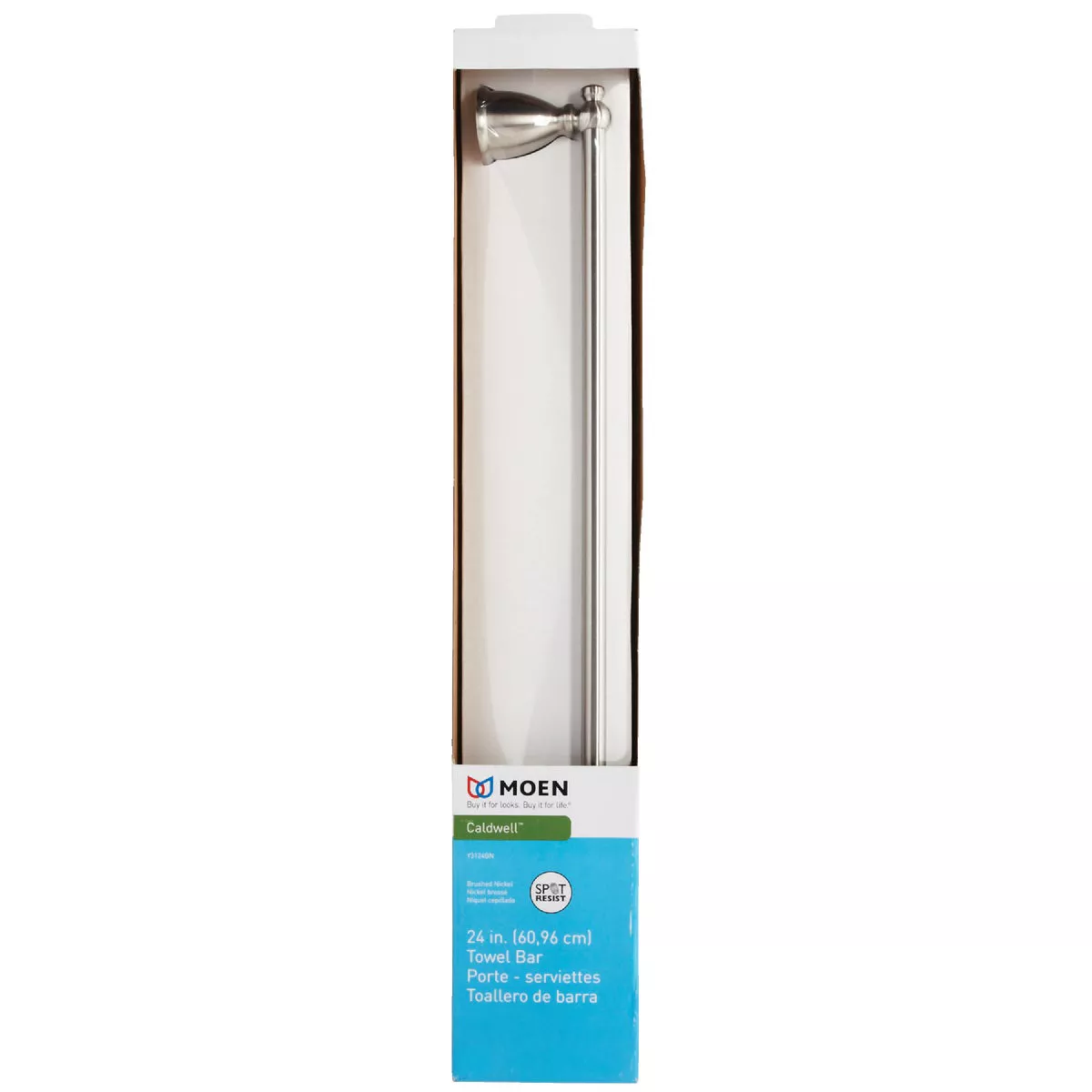 Moen Caldwell 24 In. Towel Bar, Brushed Nickel - photo 2