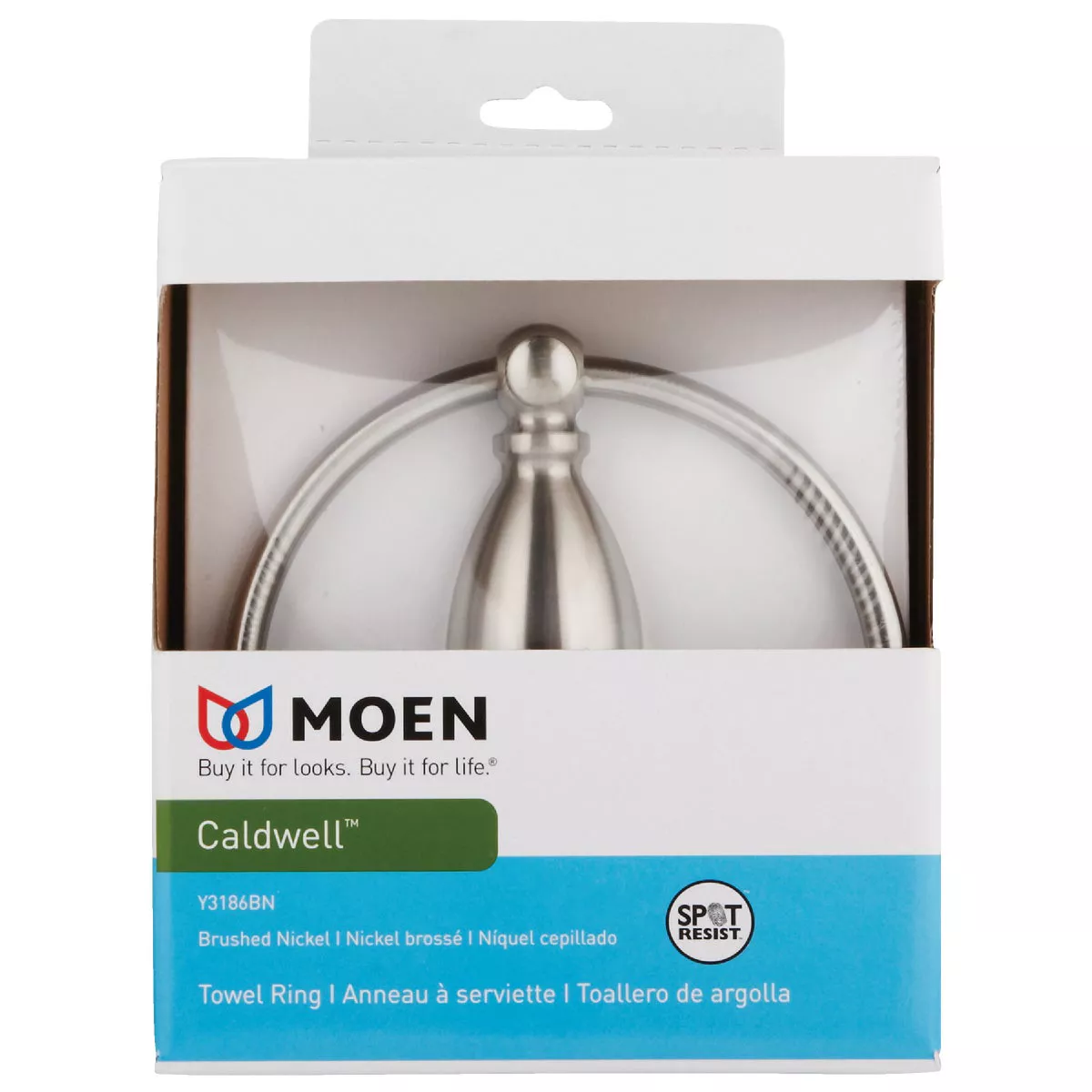 Moen Caldwell 6 In. Towel Ring, Brushed Nickel - photo 2
