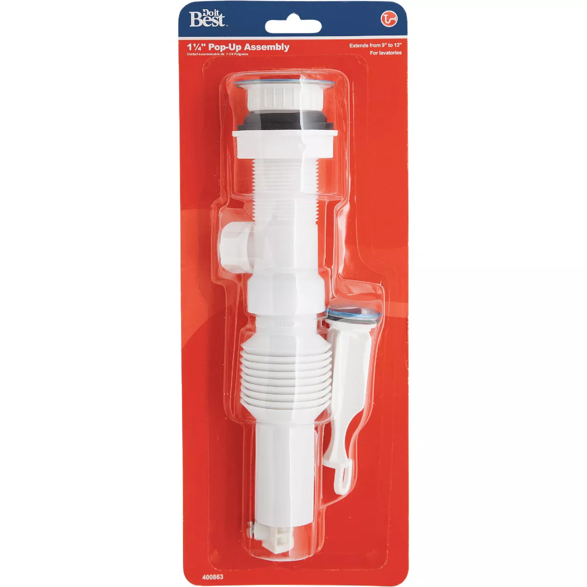 Do it Best 1-1/4 In. Chrome-Plated/Plastic Flexible Pop-Up Assembly - photo 2