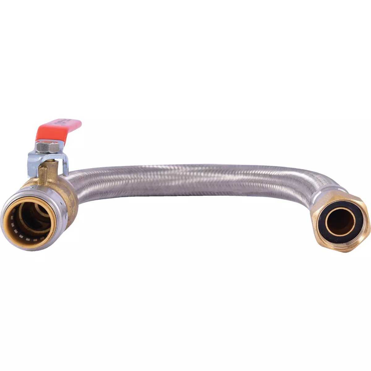 SharkBite 3/4 In. BV x 3/4 In. FIP x 18 In. L Stainless Steel Flex Water Heater Low Lead Ball Valve - photo 3