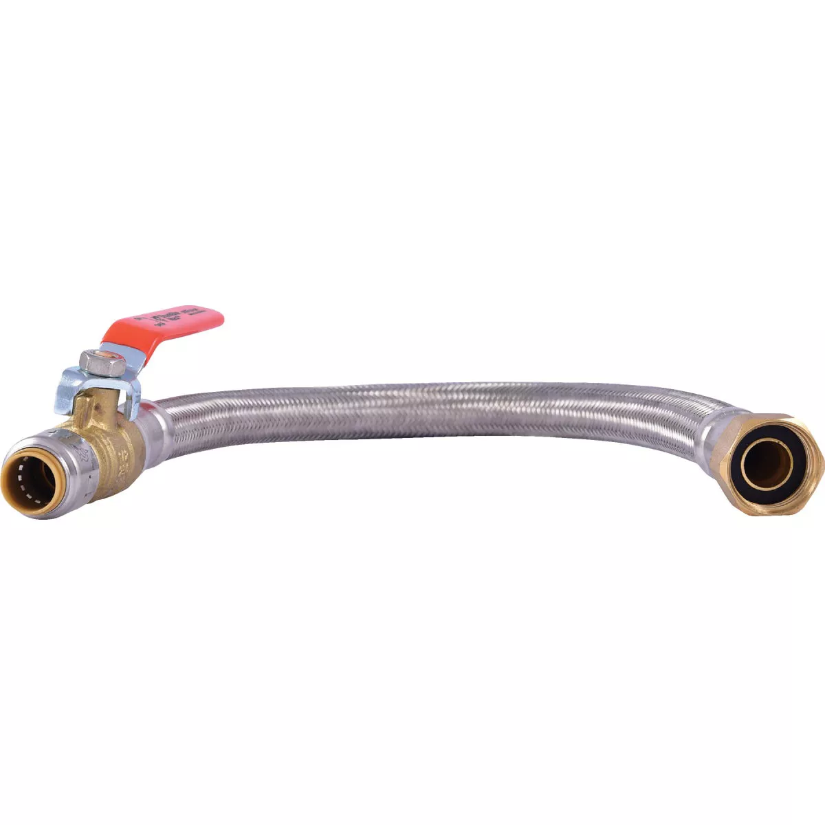 SharkBite 1/2 In. BV x 3/4 In. FIP x 18 In. L Stainless Steel Flex Water Heater Low Lead Ball Valve - photo 3