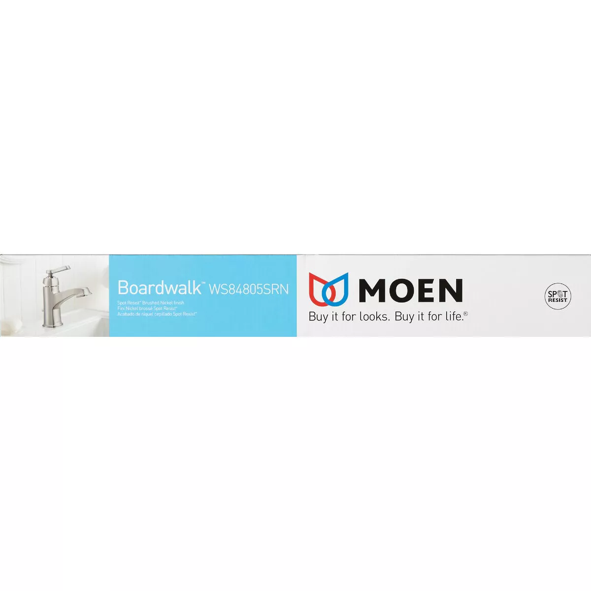 Moen Boardwalk 1-Handle Lever 4 In. Centerset Bathroom Faucet with Pop-Up, Spot Resist Brushed Nickel - photo 2