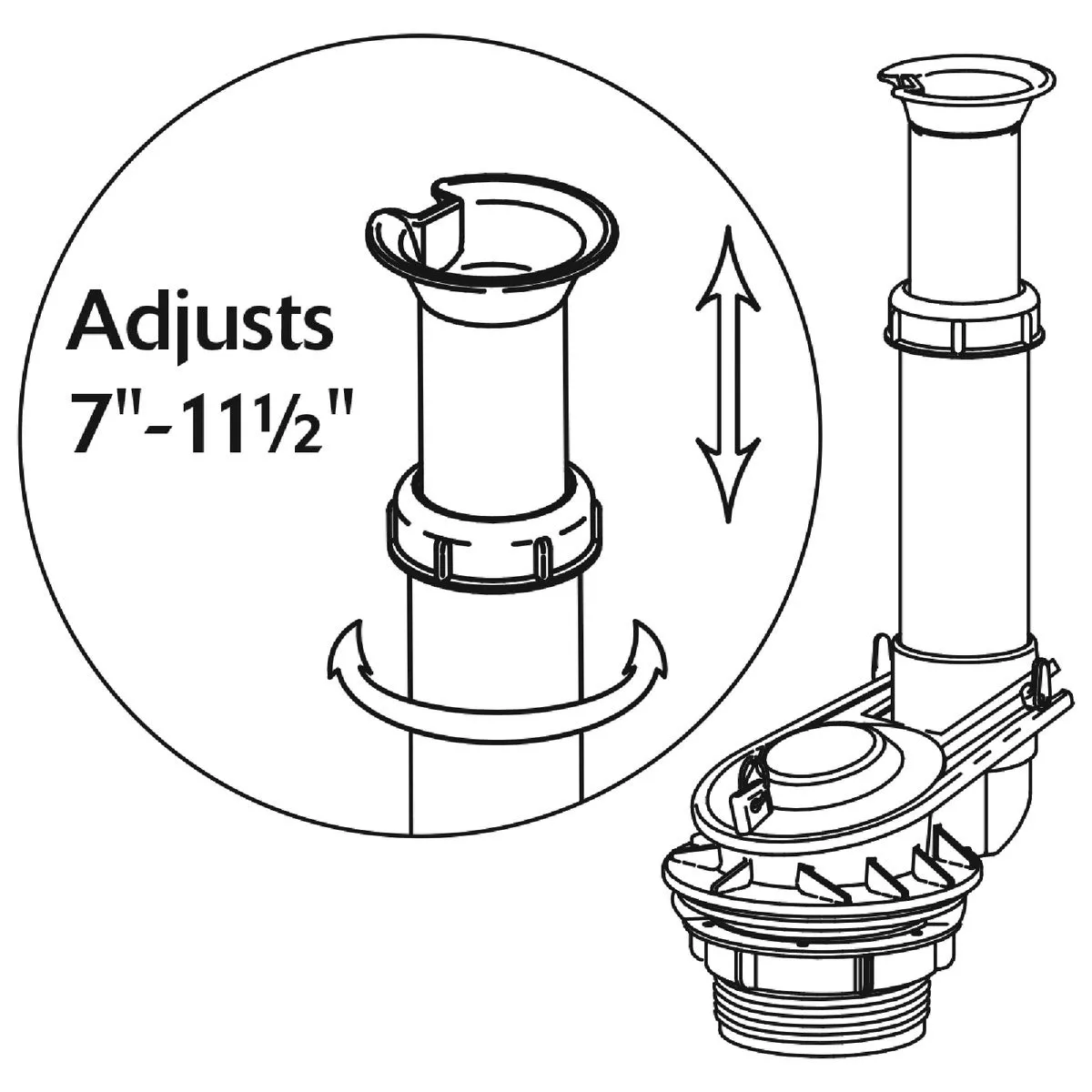 Korky 1.6 and 1.28 GPF Adjustable Flush Valve Kit - photo 5