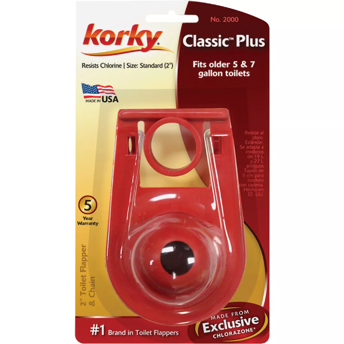 Korky Plus Classic Rubber Flapper with Chain - photo 2