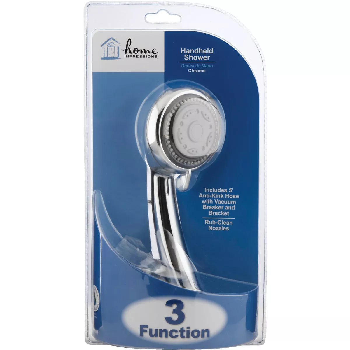 Home Impressions 3-Spray 1.75 GPM Handheld Shower, Chrome - photo 2