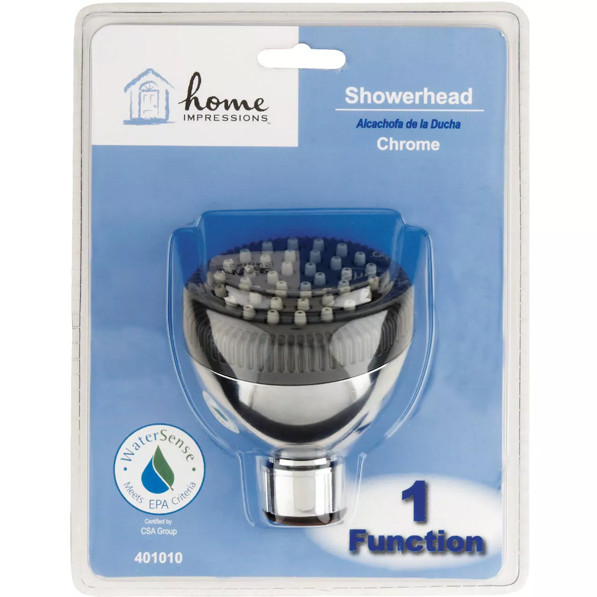 Home Impressions 1-Spray 1.75 GPM Fixed Showerhead, Chrome - photo 2