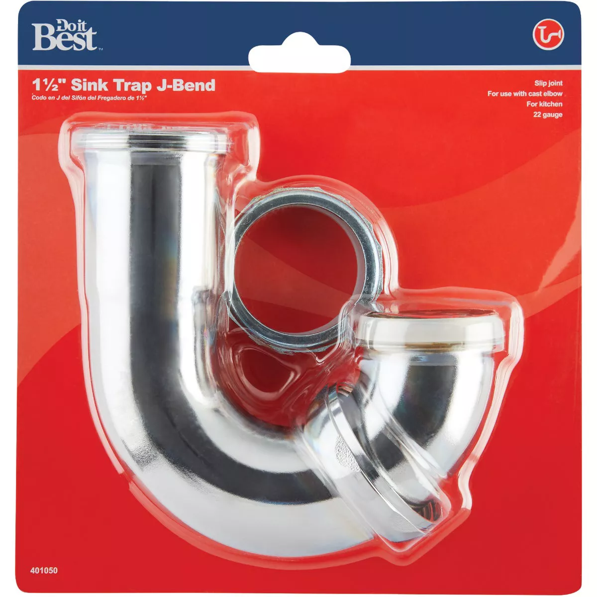 Do it Best 1-1/2 In. Chrome Plated J-Bend, Carded - photo 2