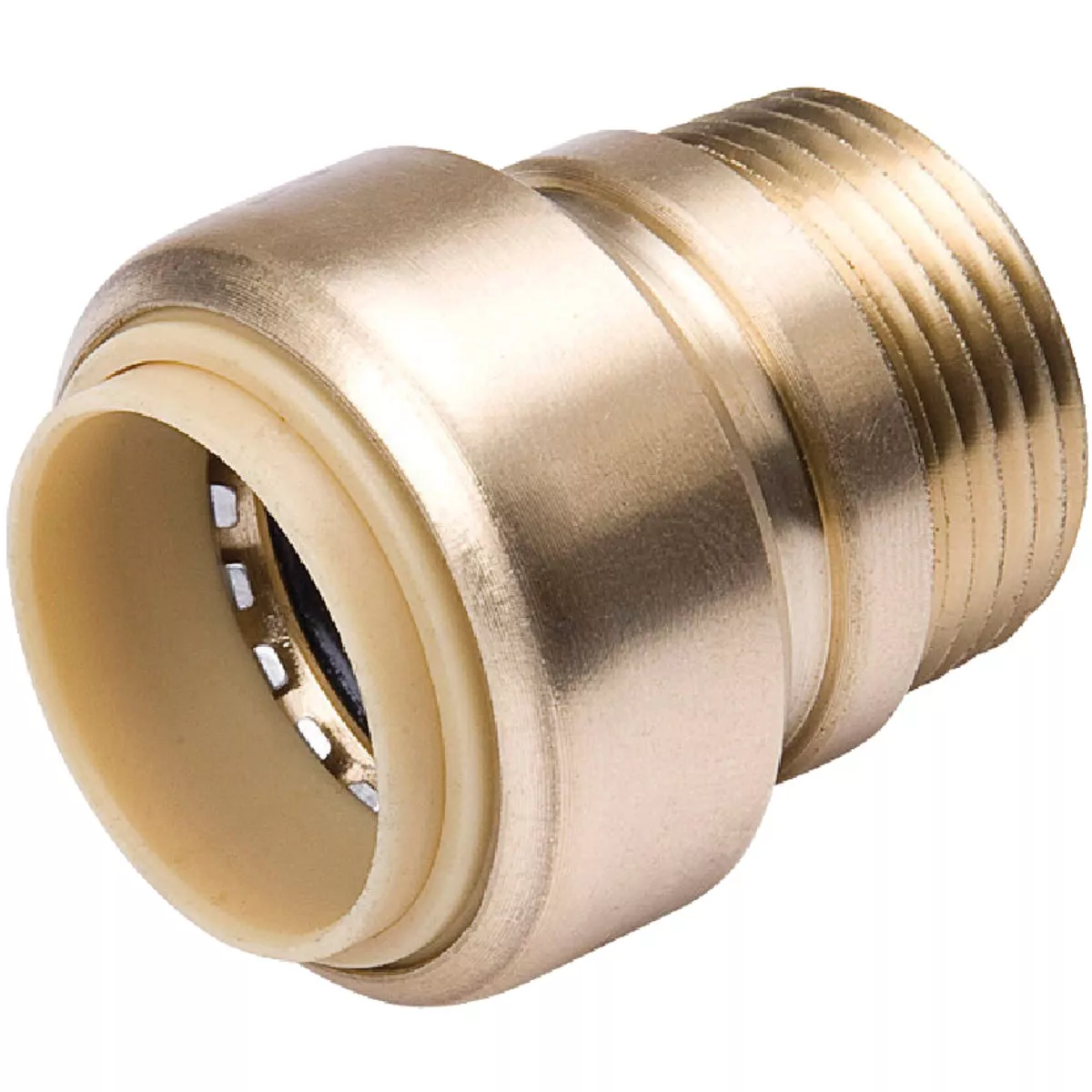 ProLine 1/2 In. x 1/2 In. MPT Brass Push Fit Valve Adapter