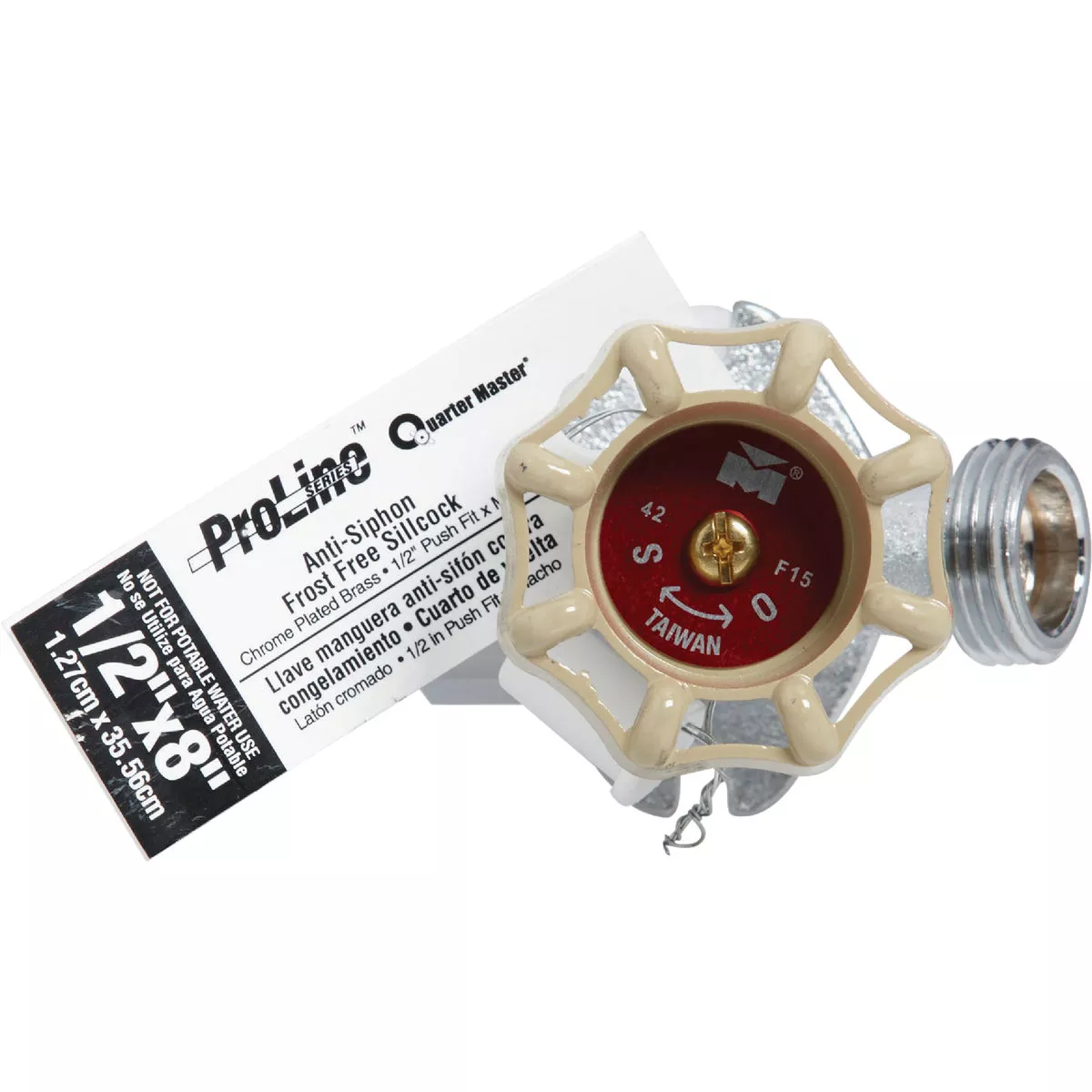 ProLine Chrome Plated Brass 1/2 In. PF x 3/4 In. MHT x 8 In. Anti-siphon Frost Free Sillcock - photo 2