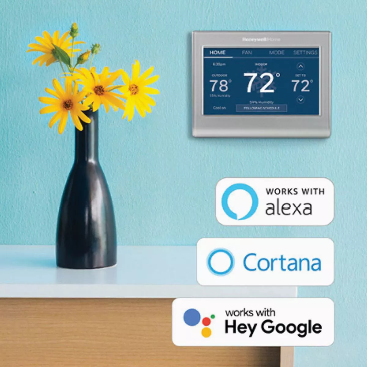 Honeywell Home WiFi Smart Color 7-Day Programmable Silver Metallic Digital Thermostat - photo 4