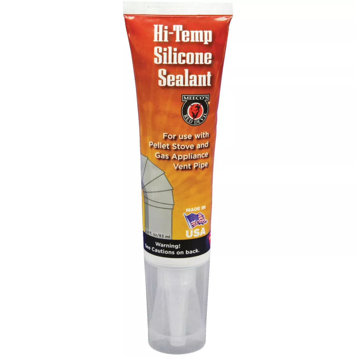 Meeco's Red Devil 2.7 Oz. Red Silicone Hi-Temp Sealant