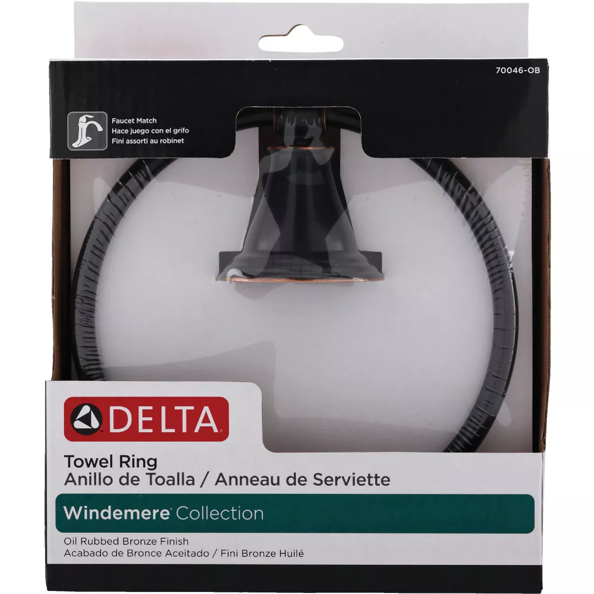 Delta Windemere Oil-Rubbed Bronze Towel Ring - photo 2