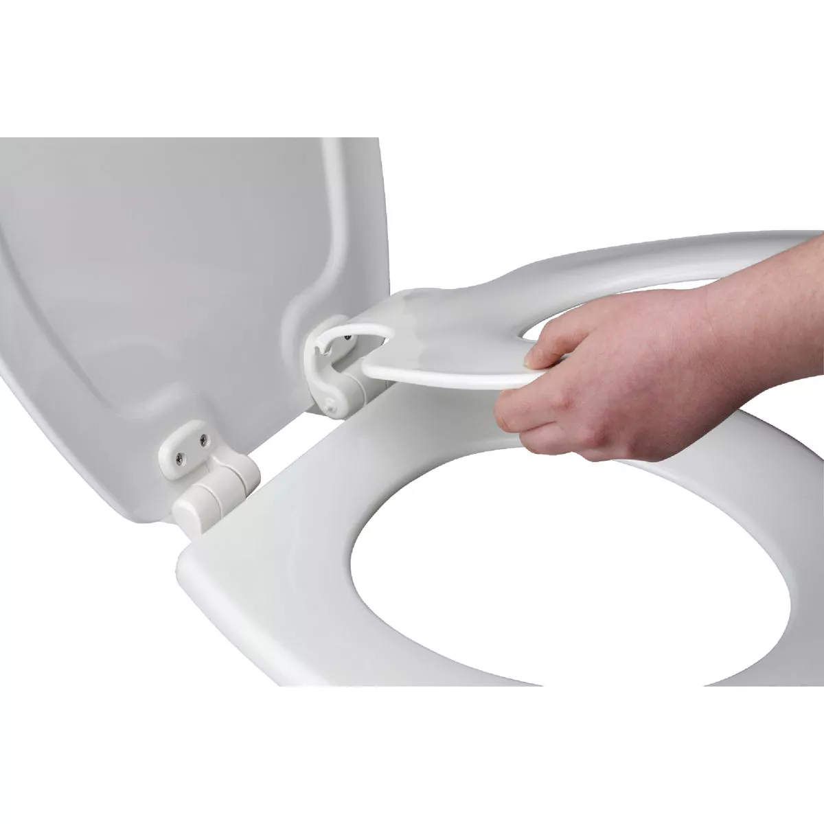 Mayfair NextStep2 Round Closed WhisperClose White Enameled Wood Toilet Seat - photo 2