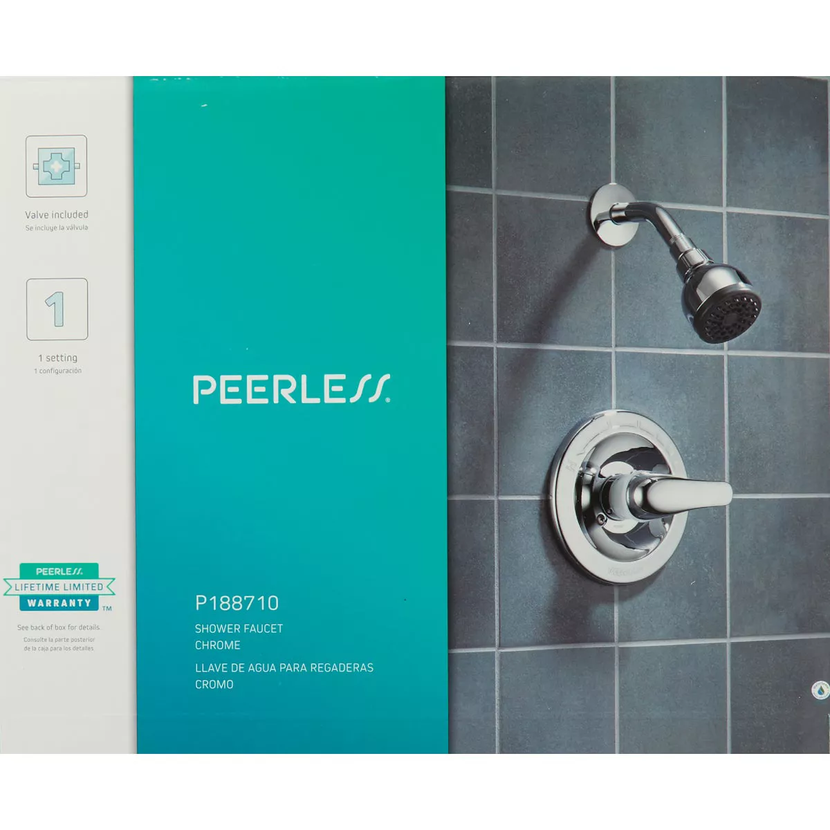 Peerless Chrome 1-Handle Lever Shower Faucet - photo 2