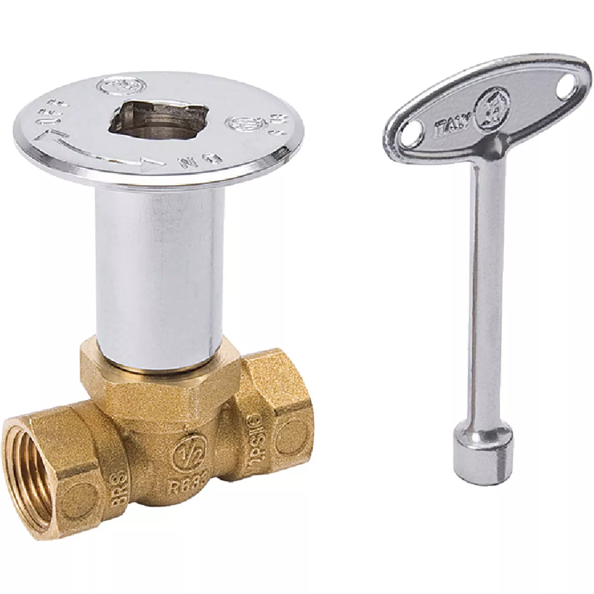 ProLine Straight Pattern 158,000 BTU Chrome Plated Brass Log Lighter Gas Valve