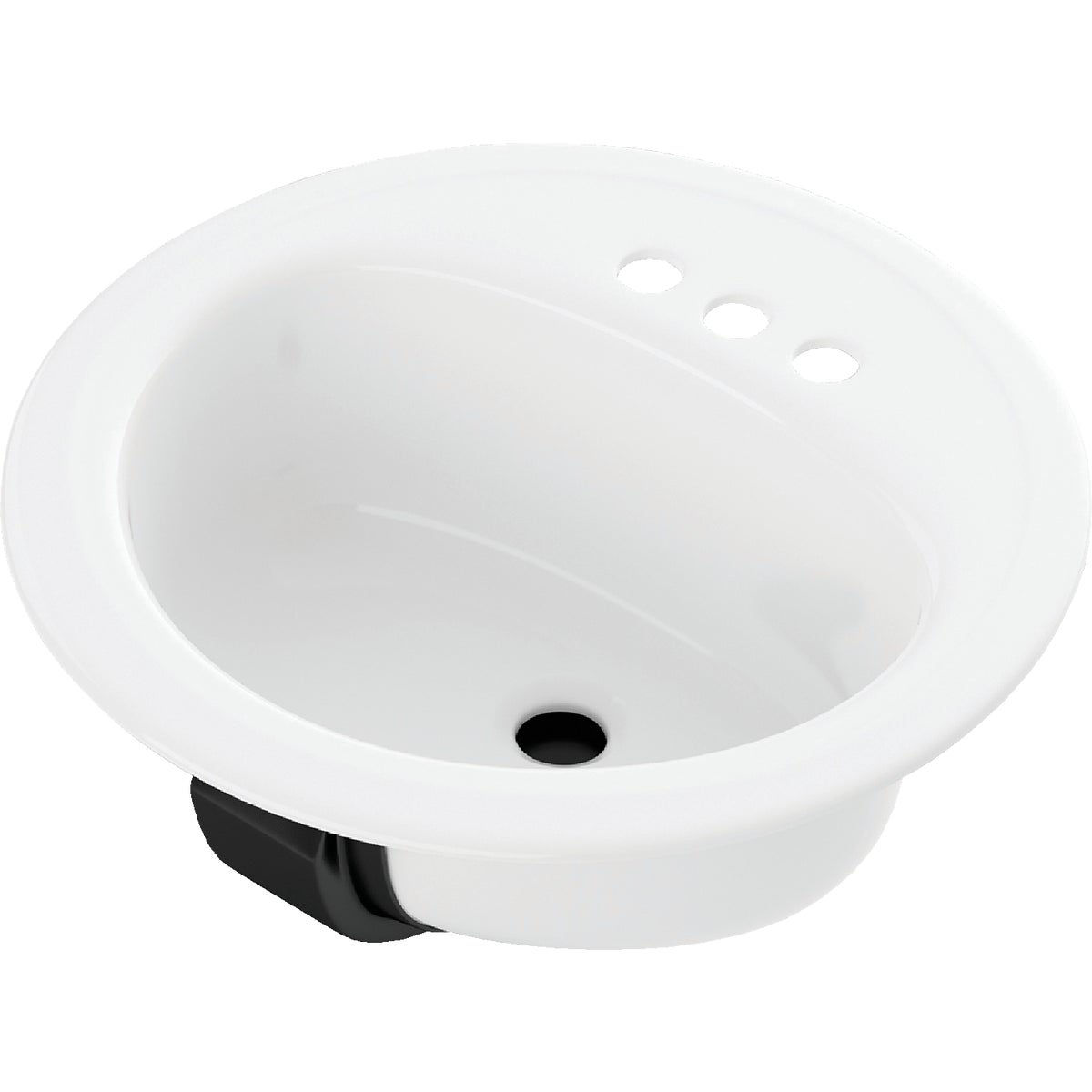 Bootz Laurel Round Drop-In Bathroom Sink in White