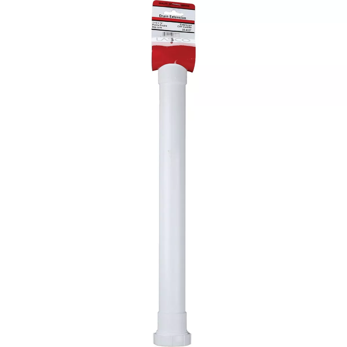 Lasco 1-1/2 In. OD x 16 In. L White Plastic Double-End Extension Tube - photo 2