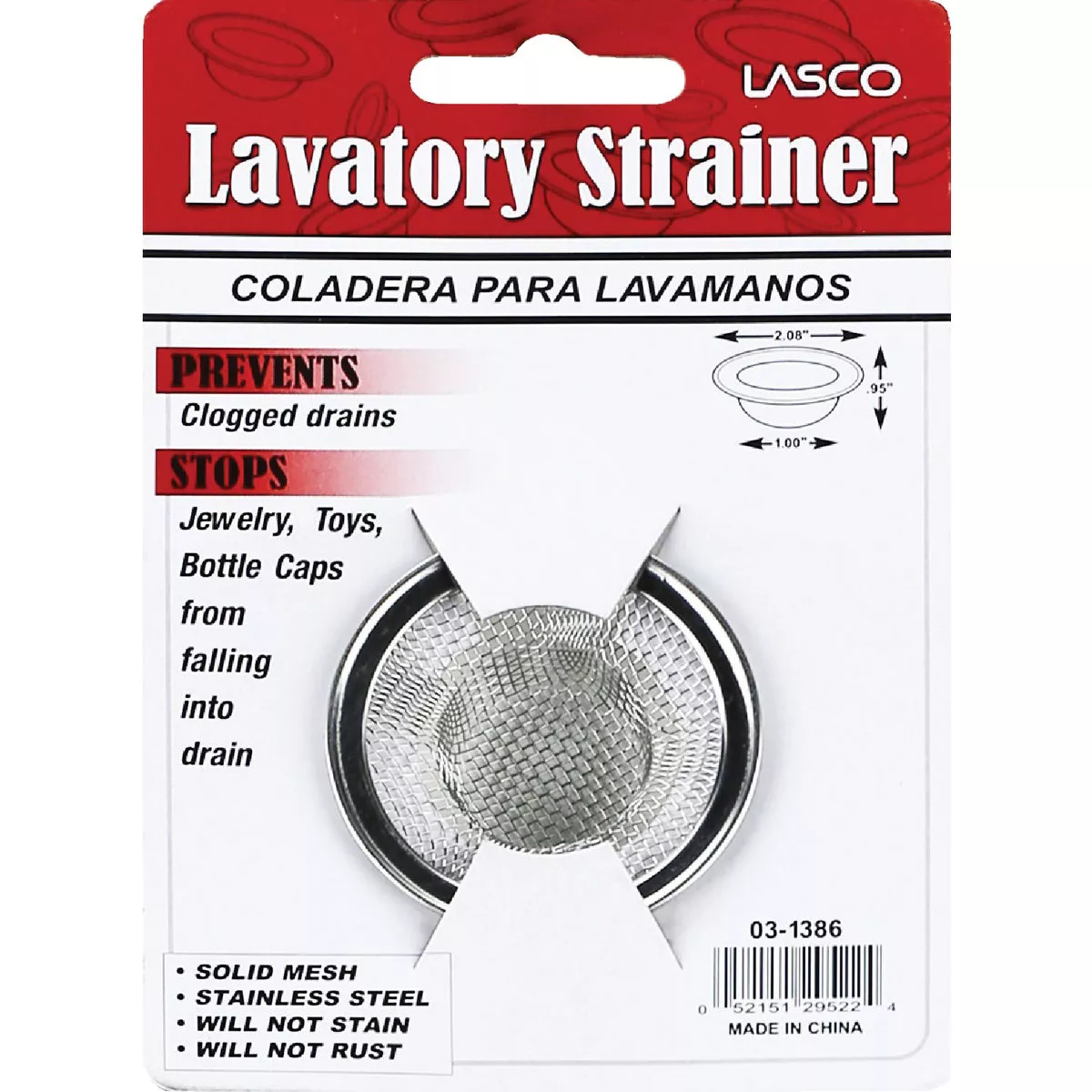 Lasco 1 In. Stainless Steel Bathroom Sink Drain Strainer - photo 2