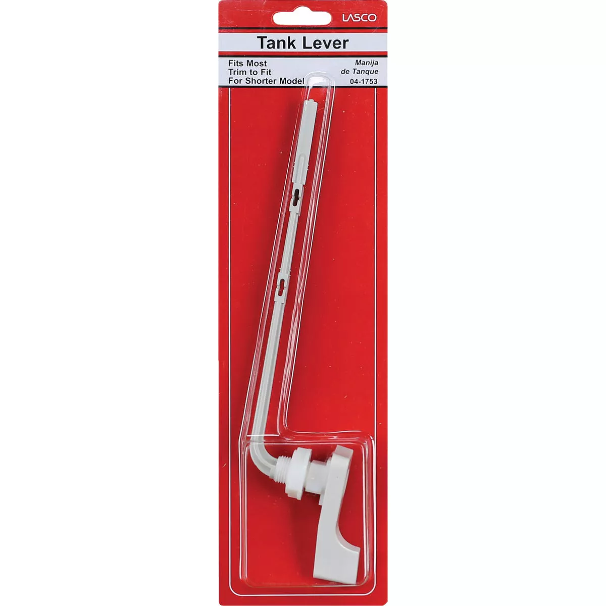 Lasco White Plastic Tank Lever with Plastic Arm - photo 2