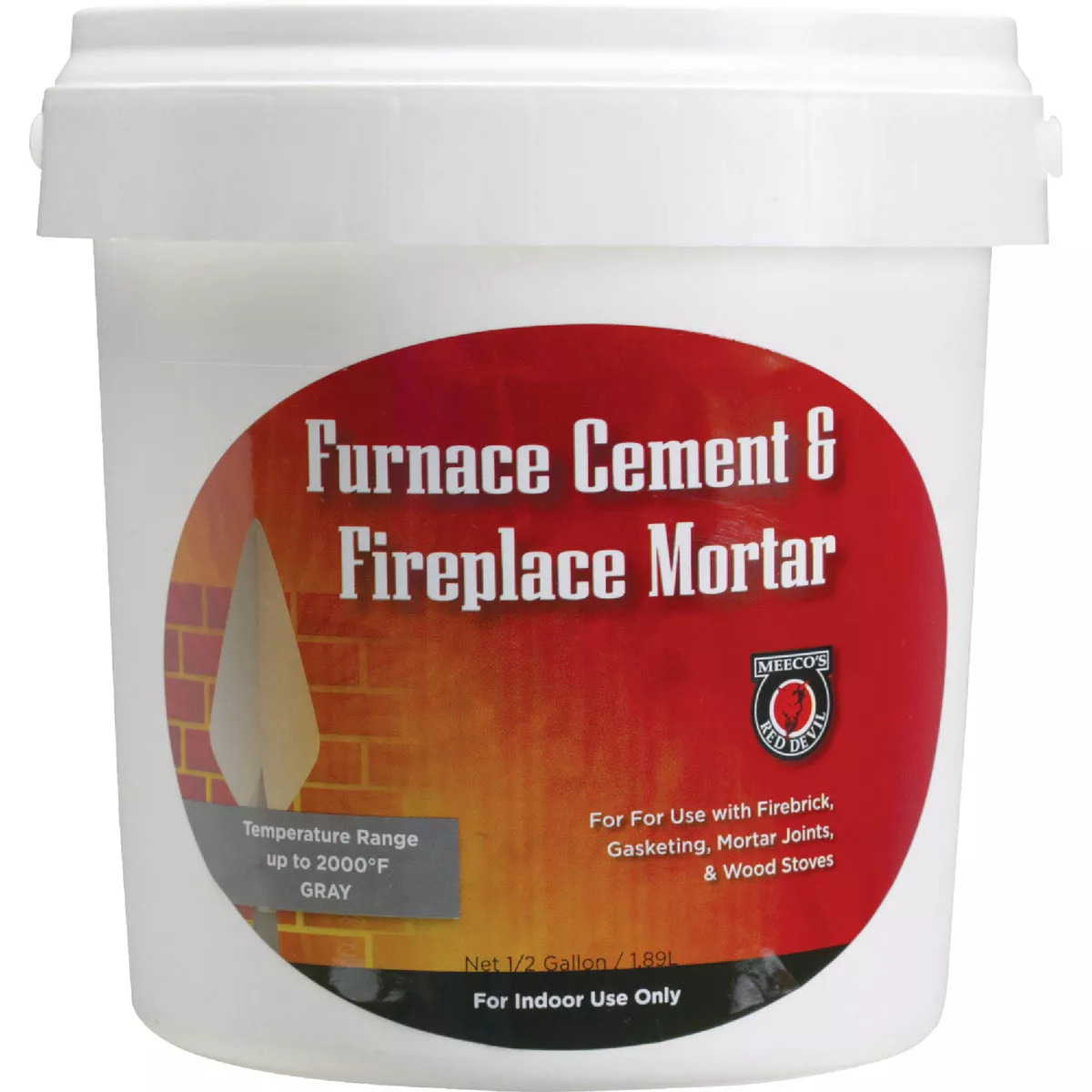 Meeco's Red Devil 1/2 Gal. Gray Furnace Cement & Fireplace Mortar