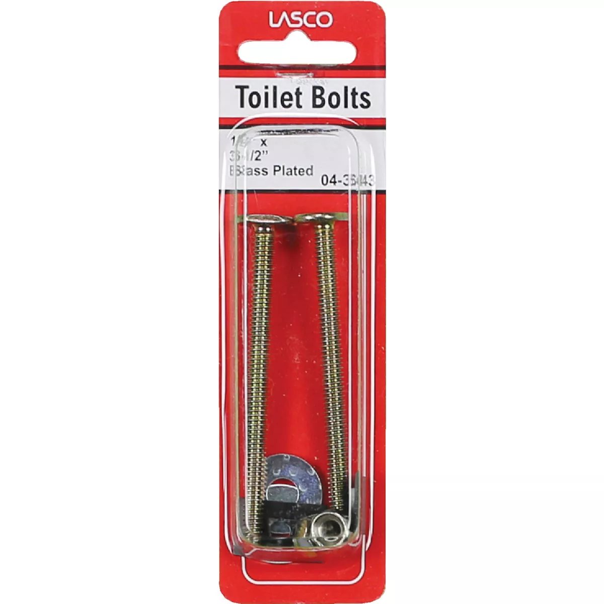 Lasco 1/4 In. x 3-1/4 In. Long Brass Plated Steel Toilet Bolts - photo 2