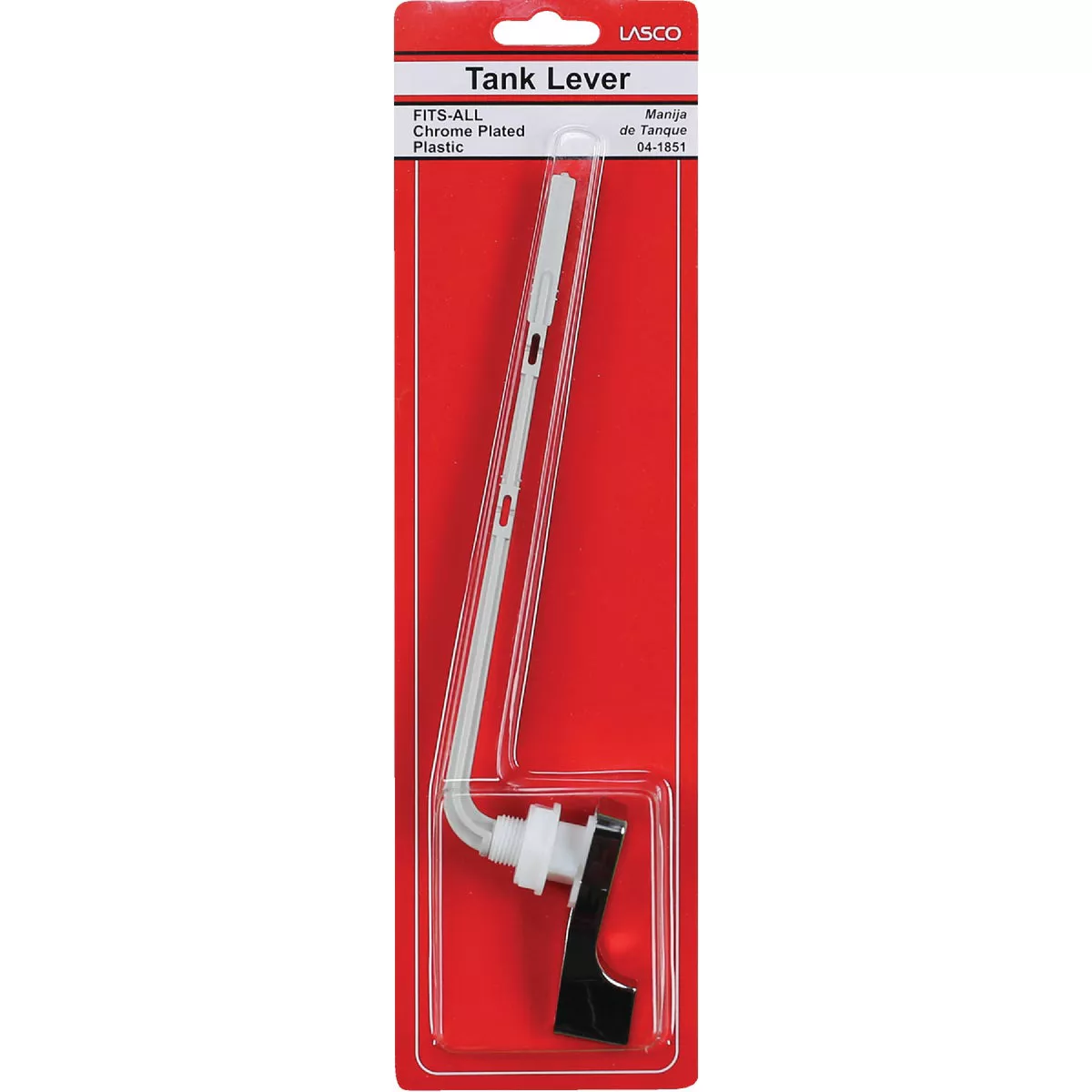 Lasco Universal Fit Chrome Tank Lever with Plastic Arm - photo 2
