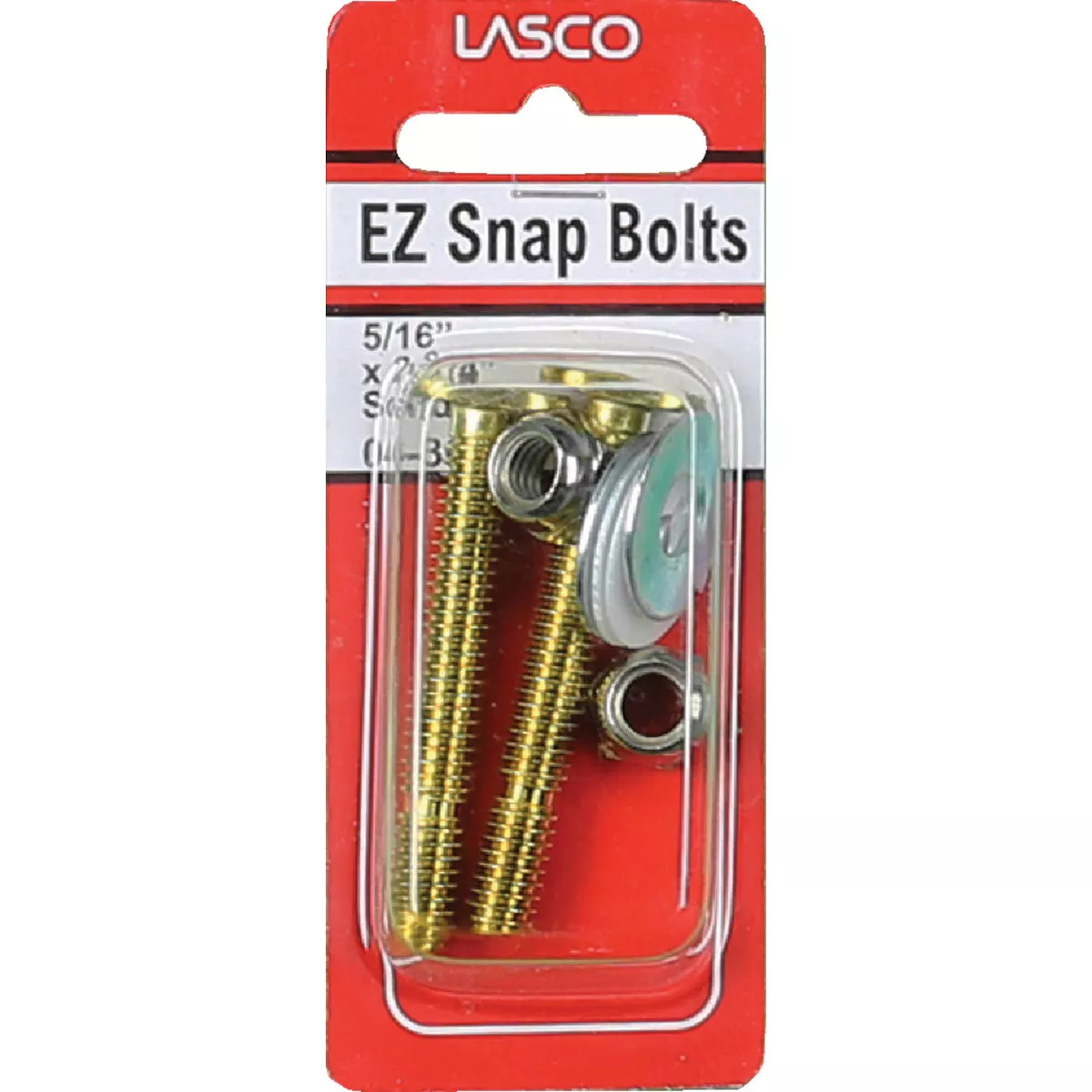 Lasco 5/16 In. x 2-1/4 In. Heavy Duty Solid Brass Toilet Bolts (2 Pack) - photo 2