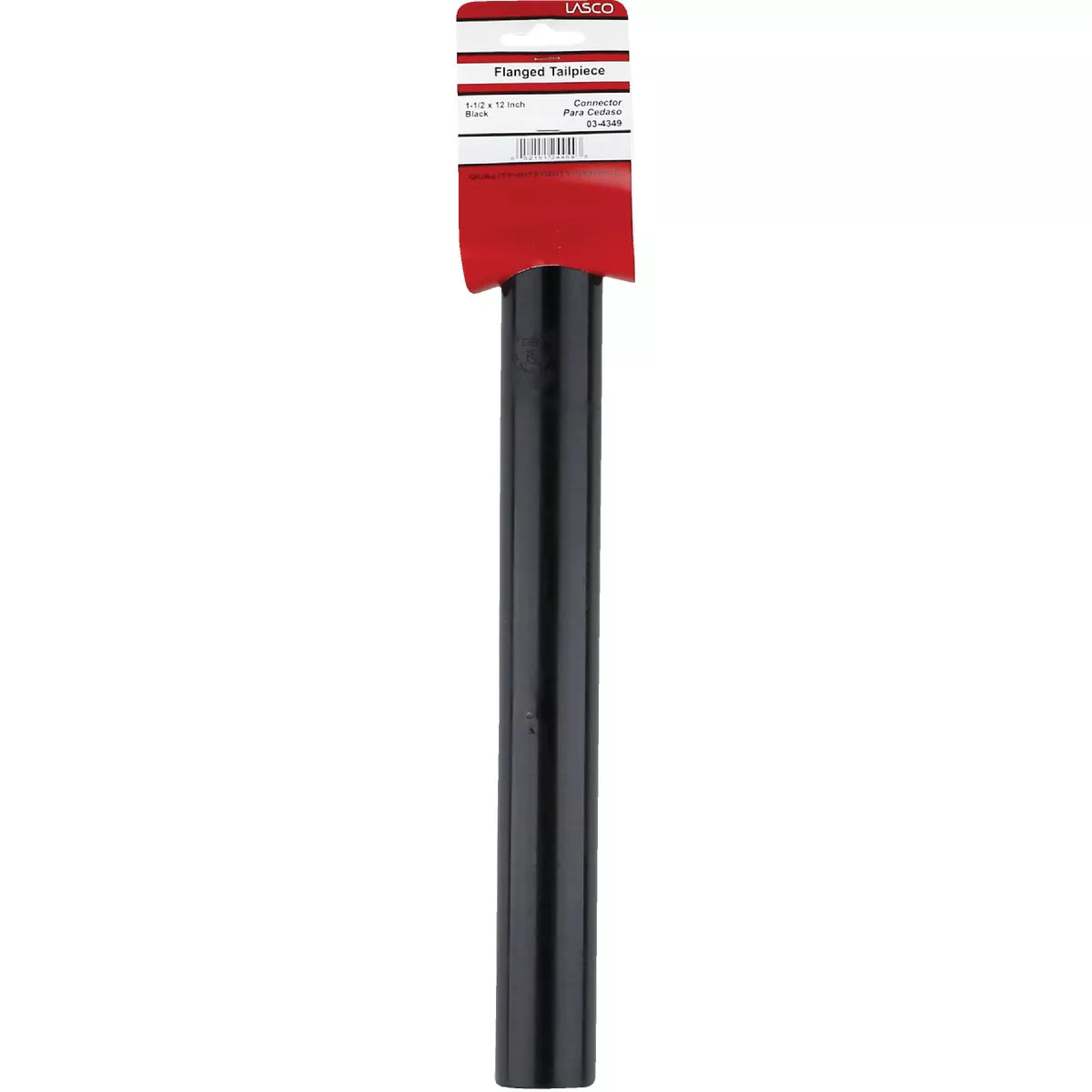 Lasco 1-1/2 In. OD x 12 In. L Black Plastic Tailpiece - photo 2