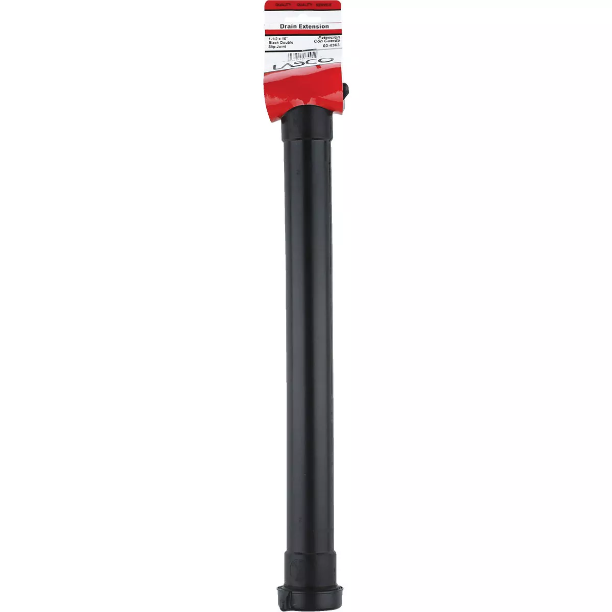 Lasco 1-1/2 In. OD x 16 In. L Black Plastic Double-End Extension Tube - photo 2