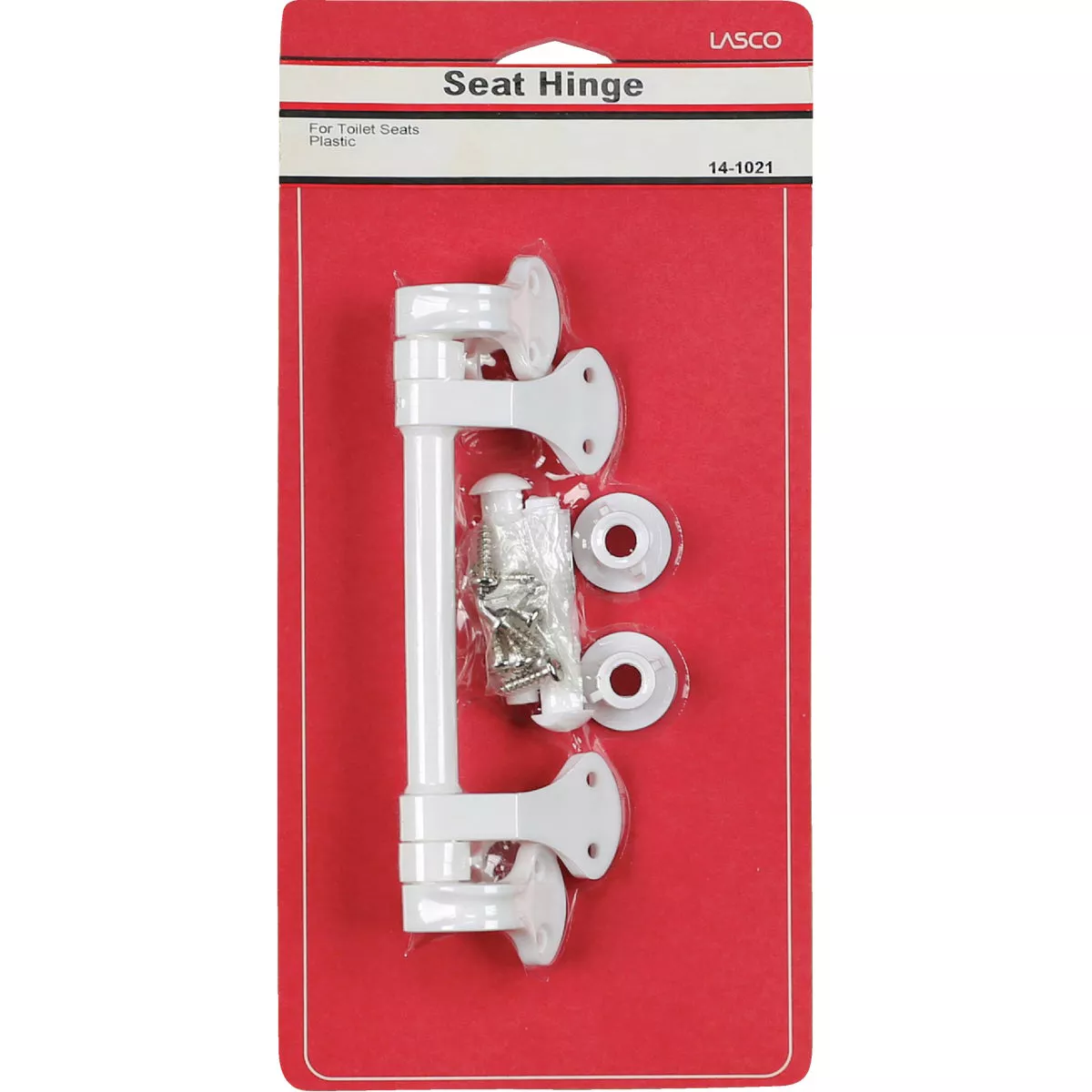 Lasco 3/8" x 2-1/2" White Plastic Toilet Seat Hinge - photo 2