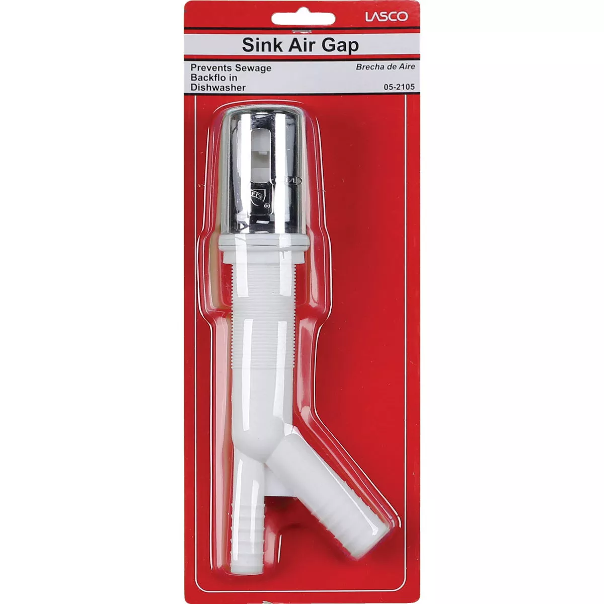 Lasco 7/8 In. x 5/8 In. Chrome Plated Dishwasher Air Gap - photo 2