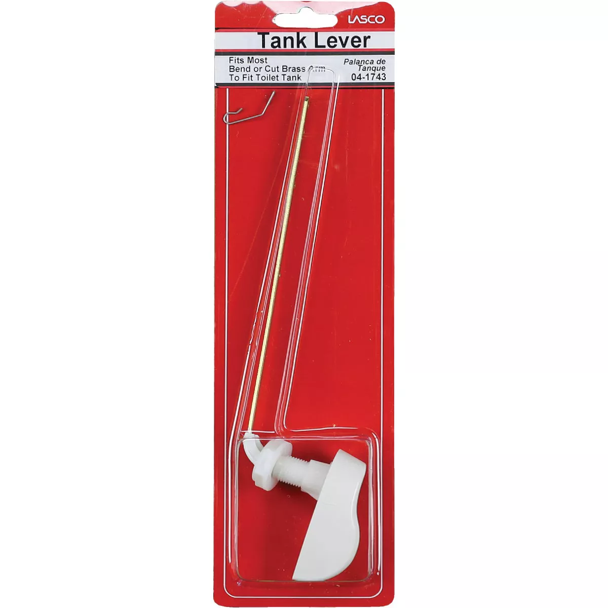 Lasco White Tank Lever with Brass Flat Arm - photo 2