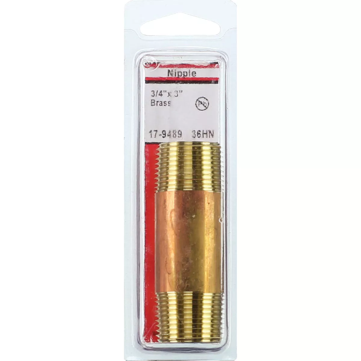 Lasco 3/4 In. x 3 In. Red Brass Nipple - photo 2