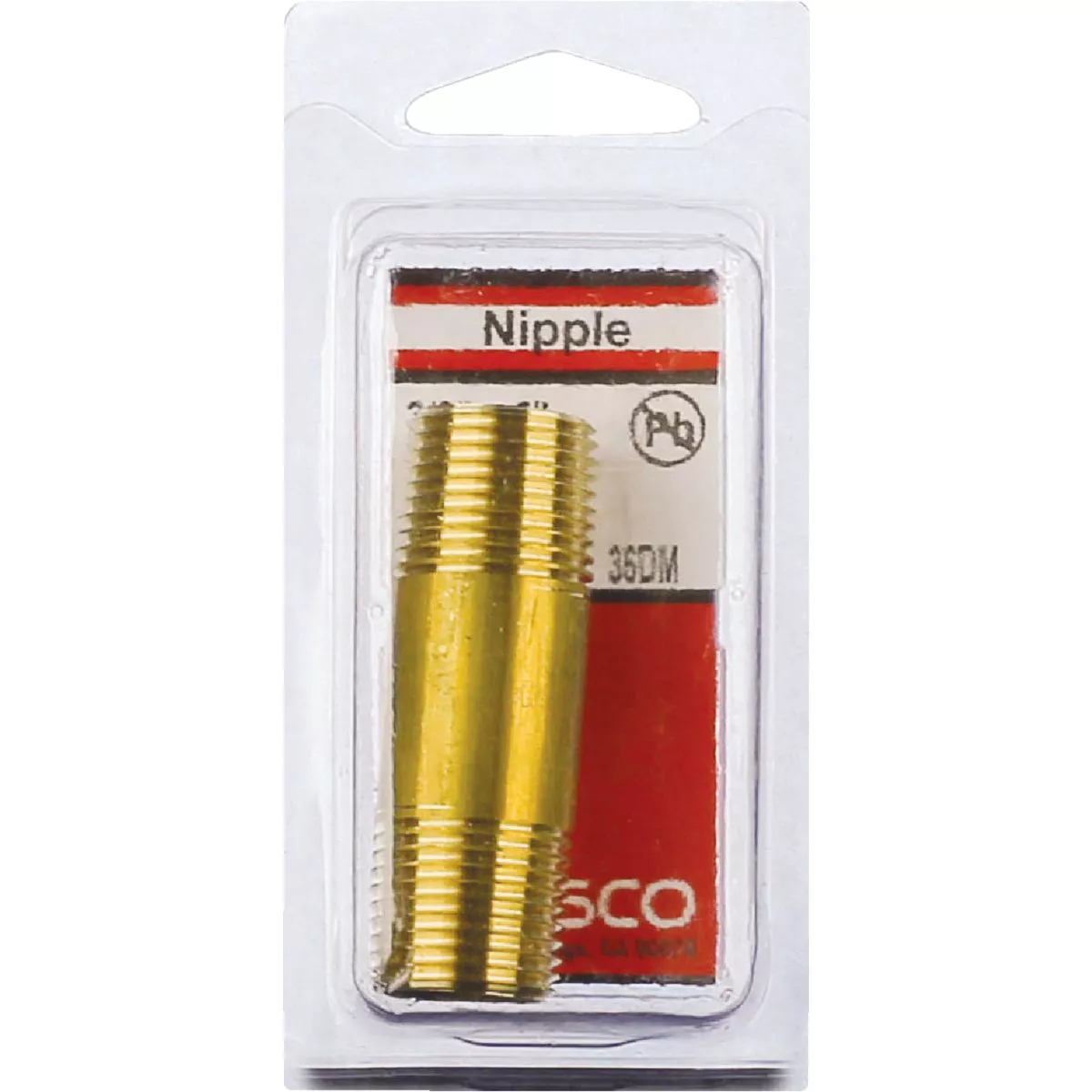 Lasco 3/8 In. x 2 In. Brass Nipple - photo 2
