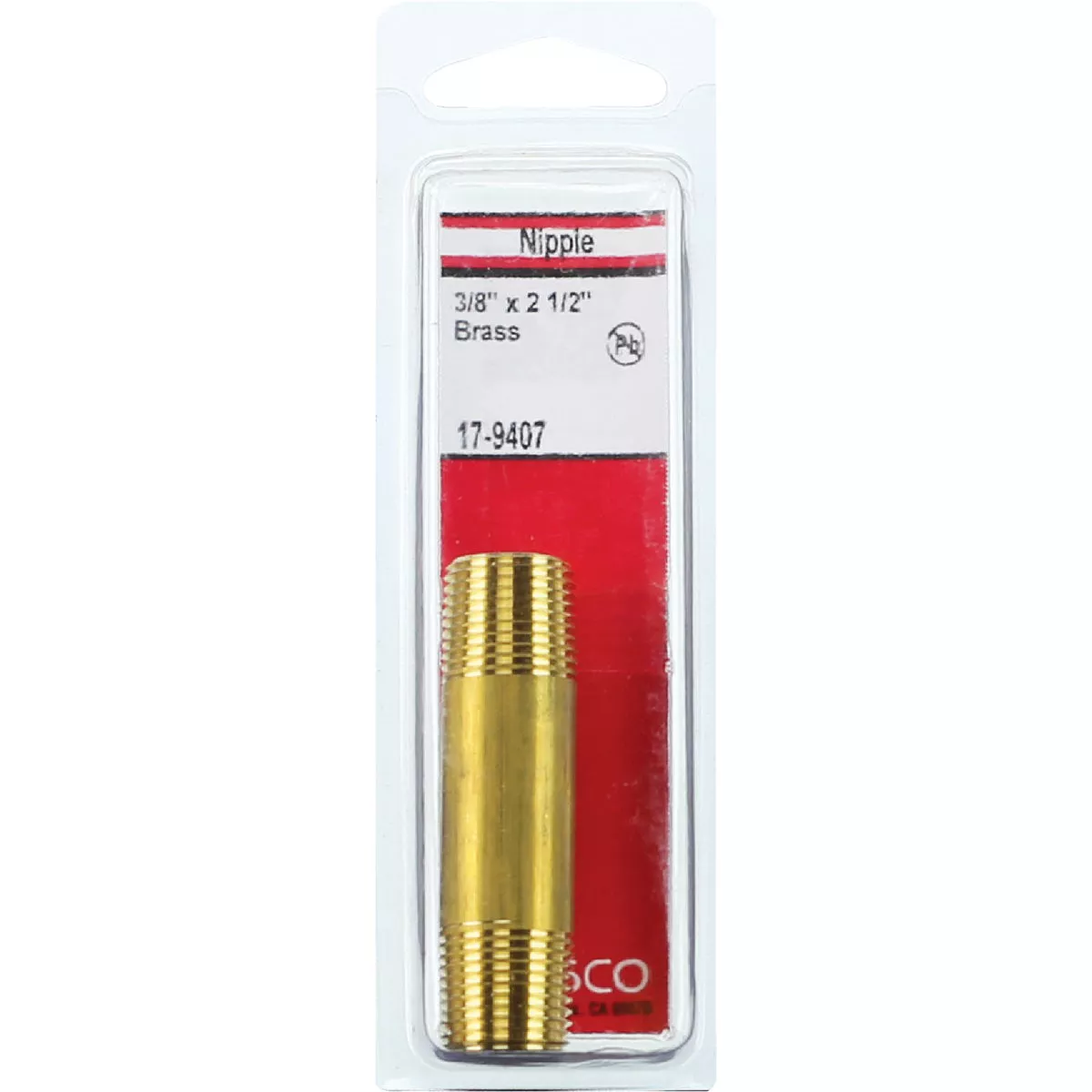 Lasco 3/8 In. x 2-1/2 In. Brass Nipple - photo 2