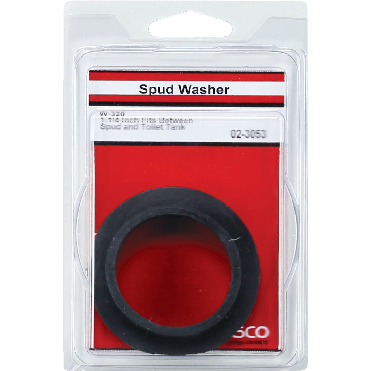 Lasco 1-1/4 In. Black Rubber Toilet Spud Flanged Washer