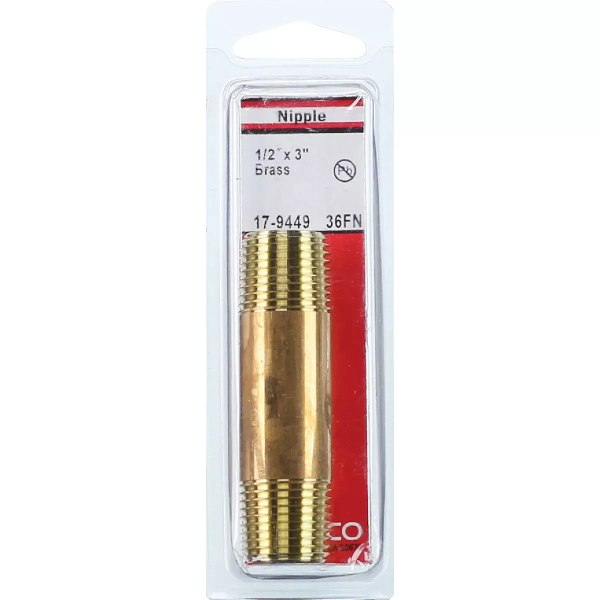 Lasco 1/2 In. x 3 In. Brass Nipple - photo 2