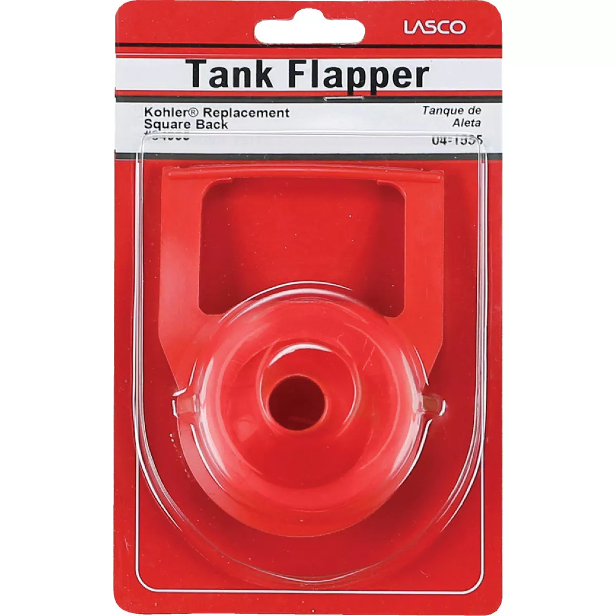 Lasco Square Back Red Rubber Flapper with Chain - photo 2
