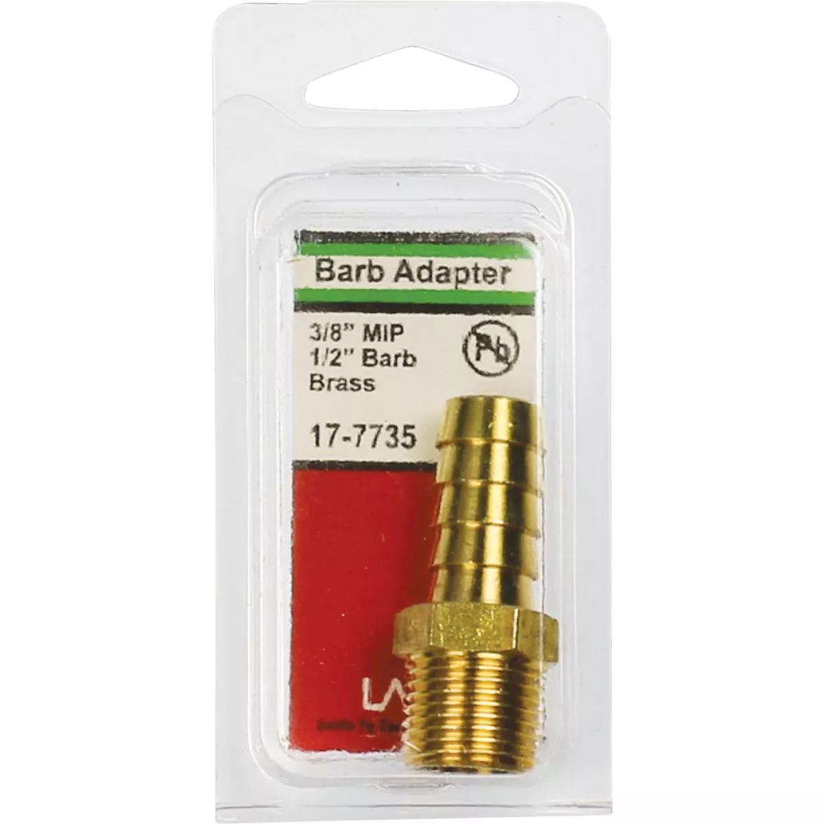 Lasco 3/8 In. MPT x 1/2 In. Brass Hose Barb Adapter - photo 2