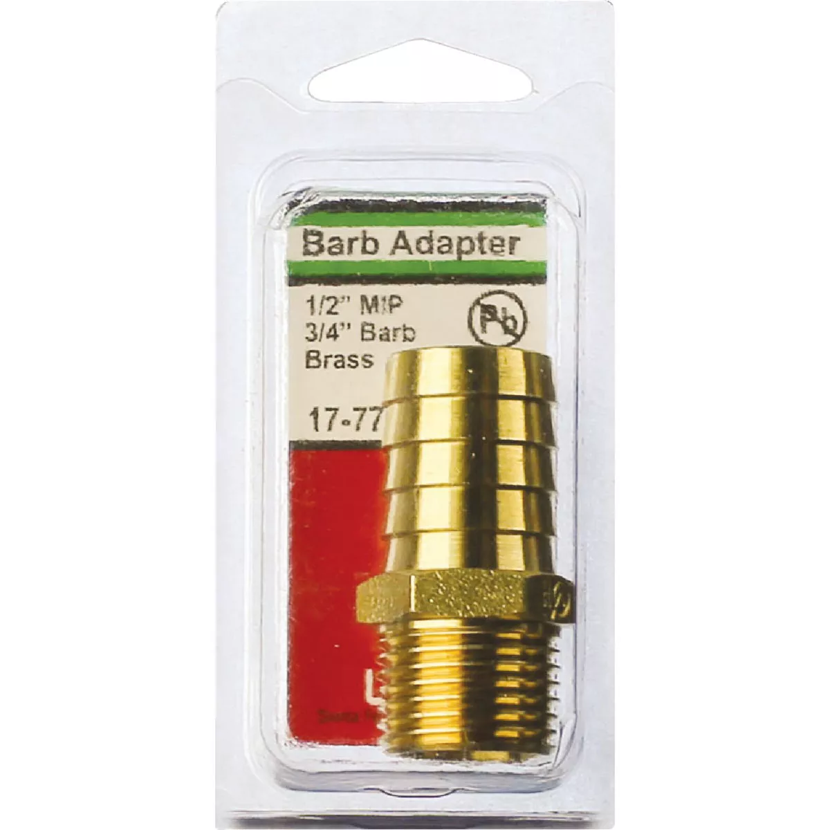 Lasco 1/2 In. MPT x 3/4 In. Brass Hose Barb Adapter - photo 2