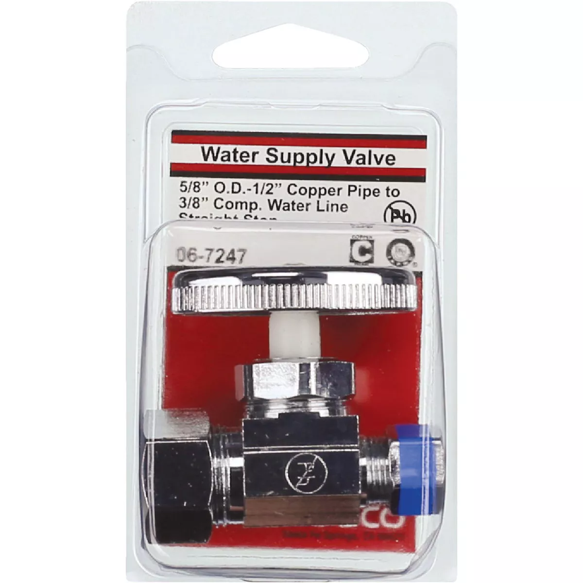 Lasco 5/8 In. Comp Inlet x 3/8 In. Comp Outlet Brass Straight Stop Valve - photo 2
