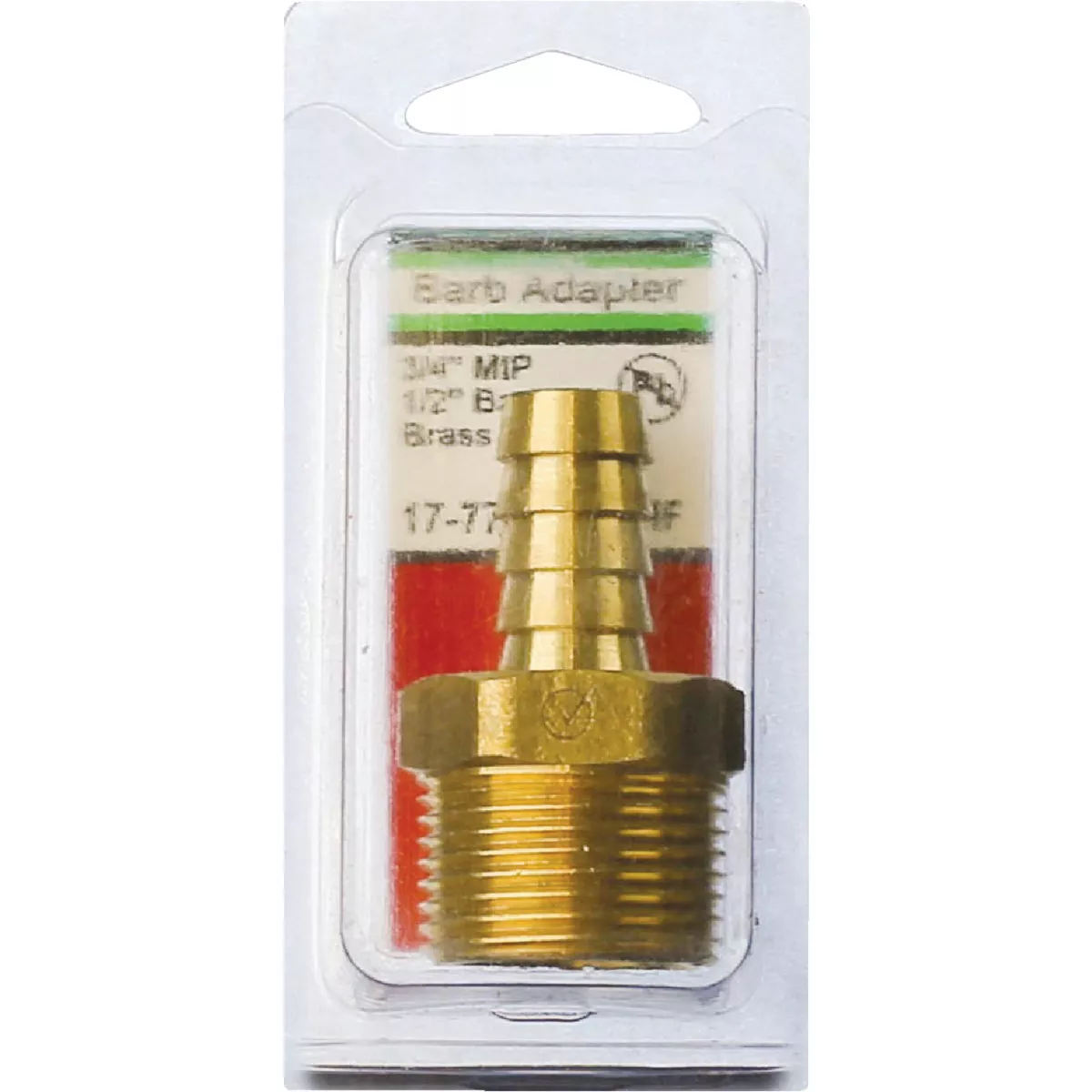 Lasco 3/4 In. MPT x 1/2 In. Brass Hose Barb Adapter - photo 2