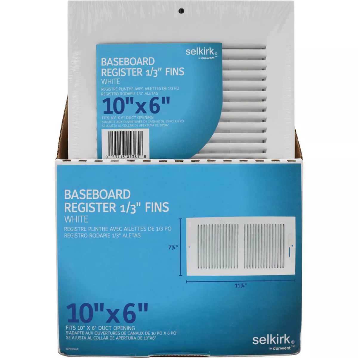 Selkirk 12 In. x 6 In. White Wall Register - photo 2